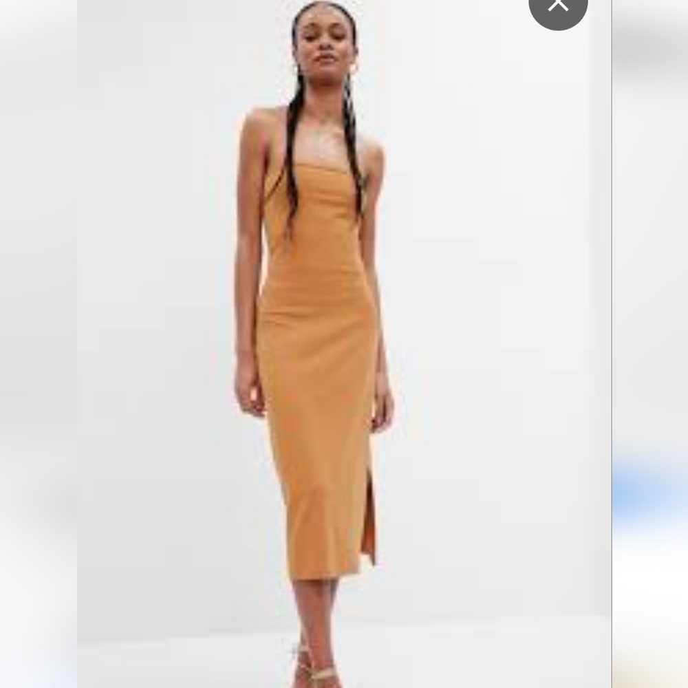 Modern Strapless Split-Hem Midi Dress/Maxi dress  Gap Lg/Tall fit